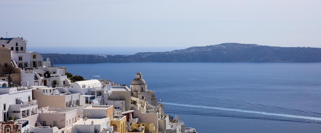 L'île de Santorin Grèce Caldera sur la mer Égée