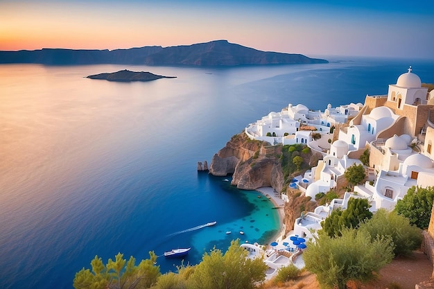 L'île de Santorin, en Grèce