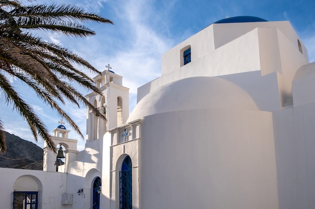 L'île de Serifos Agios Athanasios église orthodoxe grecque sur la place de la ville de Chora Grèce Cyclades