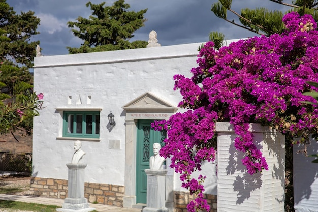 L'île de Tinos Grèce Marble Art Chalepas house museum dans le village de Pyrgos