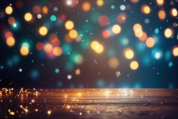 Illumination festive des lumières Bokeh de Noël Des étincelles d'arrière-plan