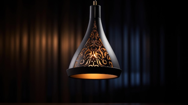 Illuminez la vie de luxe Investissez dans l'élégance moderne avec une lampe décorative noire isolée