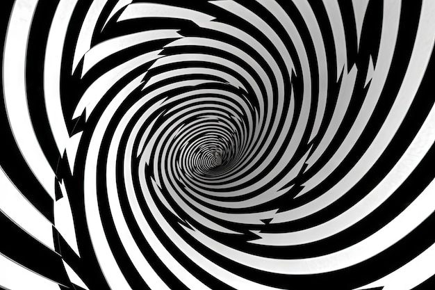 Illusion d'optique d'une spirale en rotation qui est en fait encore créée avec une IA générative