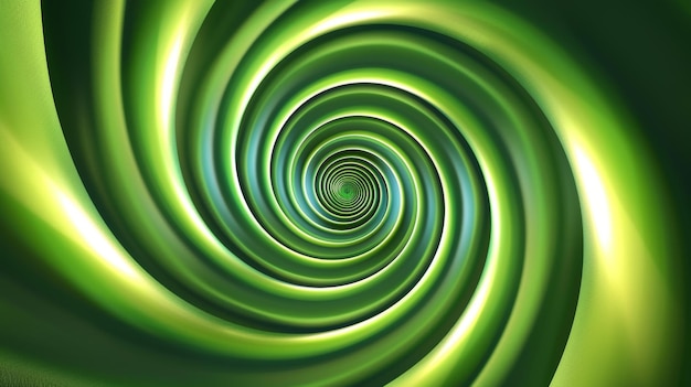 Illusion spirale verte abstraite