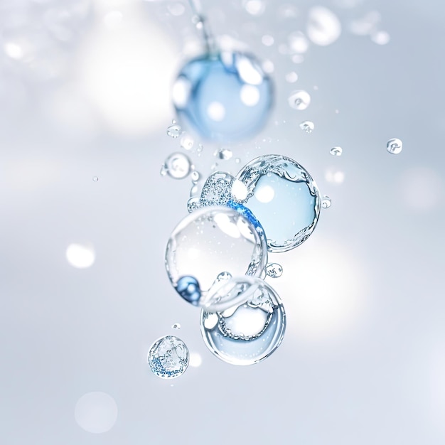 Illusions fluides La danse captivante des bulles d'eau liquide