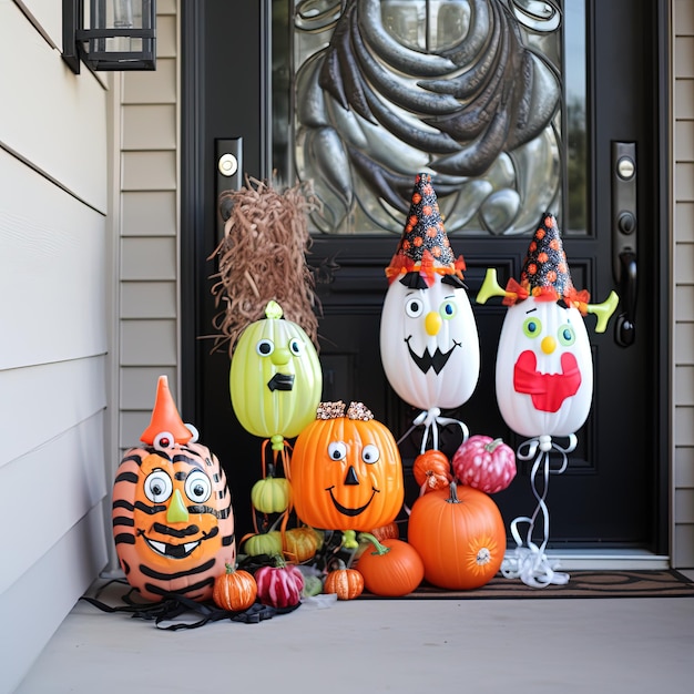 Photo illustrant des citrouilles d'halloween