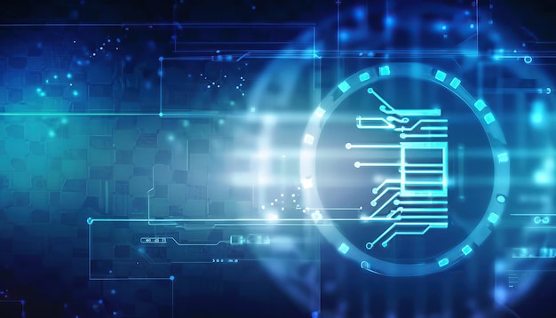 Illustration 2d Arrière-plan de la technologie des circuits électroniques futuristes abstraite