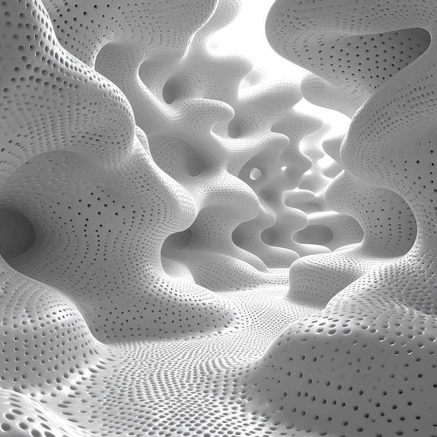 Illustration 3D de l'arrière-plan fractal rendu en 3D