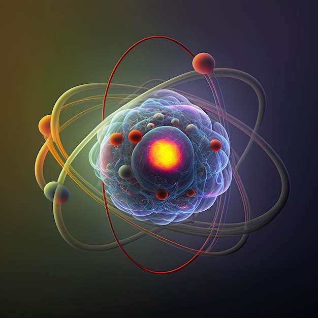 Illustration 3D atomique