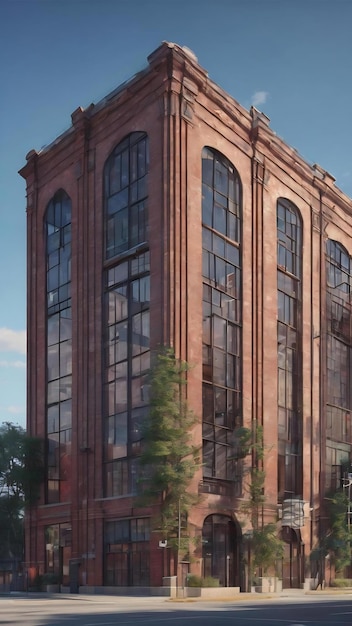 Illustration 3D d'un bâtiment industriel