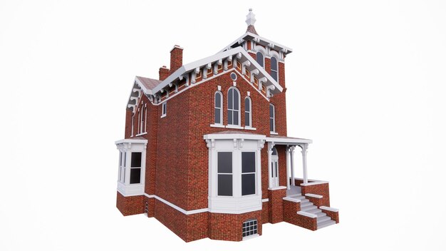 Illustration en 3D d'un bâtiment de maison royale