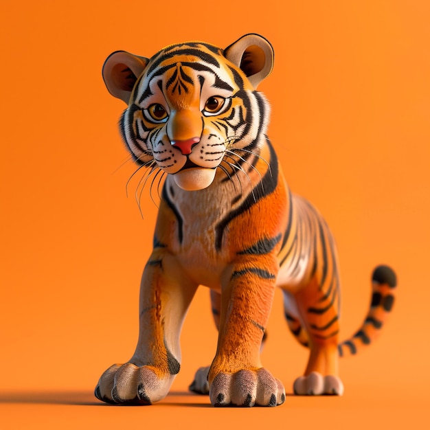 Illustration 3D d'une boîte à tigres