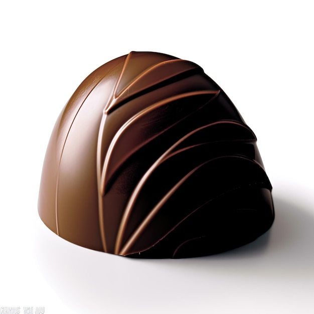 Illustration 3D de bonbons au chocolat sur fond blanc Des pralines au chocolat délicieuses isolées