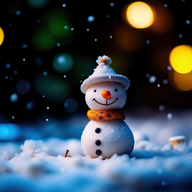 Illustration 3D d'un bonhomme de neige