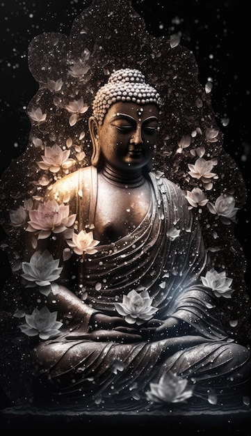 Photo illustration 3d de bouddha