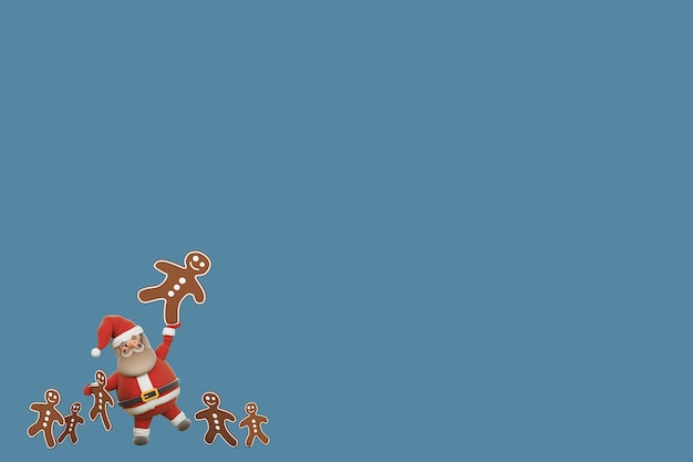Illustration 3D un cadeau du père Noël le jour de Noël