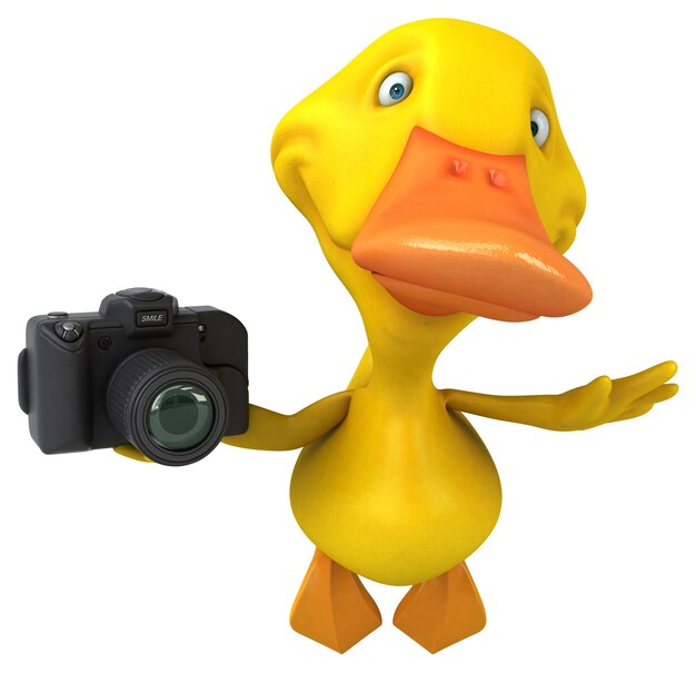 Photo illustration 3d de canard amusant