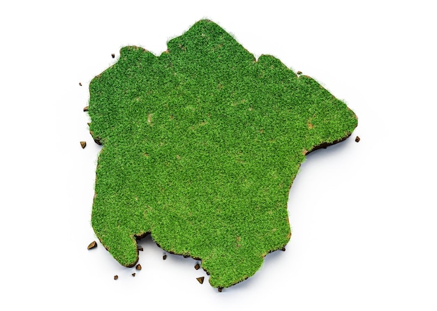 Illustration 3d de la carte de texture de l'herbe et du sol du pays du Suriname