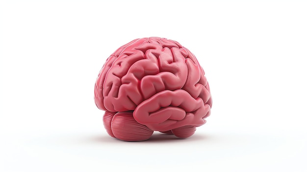 Photo illustration 3d d'un cerveau humain le cerveau est l'organe le plus important du corps humain