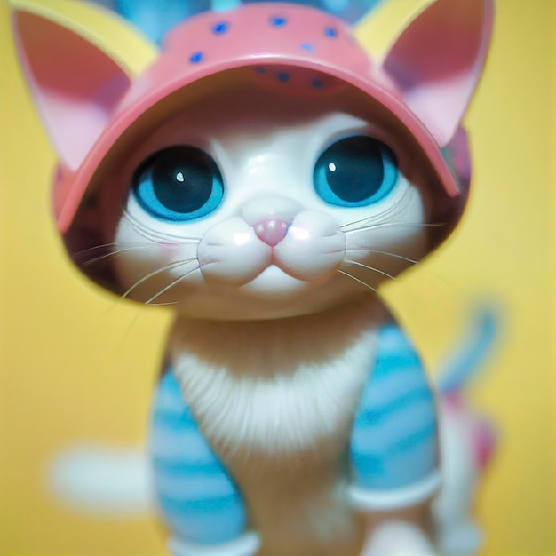 Illustration 3d de chat mignon