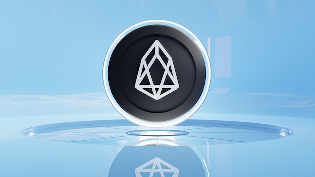 Photo illustration 3d crypto eos