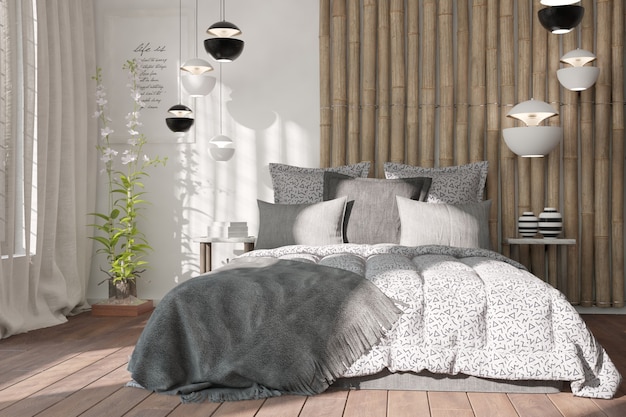 Illustration 3D de design d'intérieur moderne