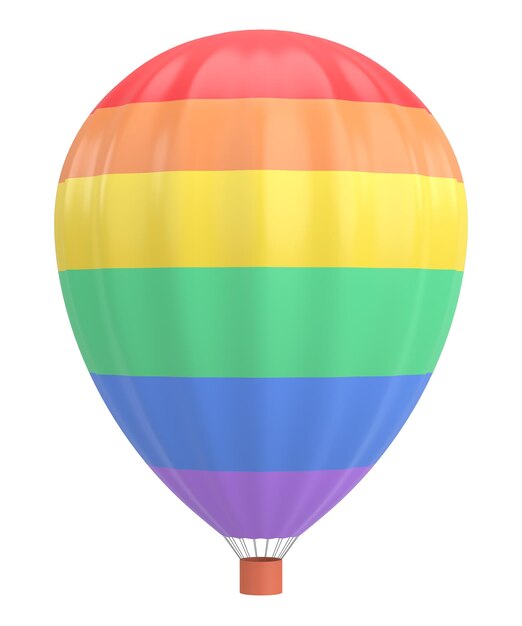 Illustration en 3D du ballon à air chaud