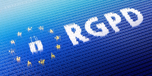 Photo illustration 3d du concept de règlement général sur la protection des données rgpd gdpr