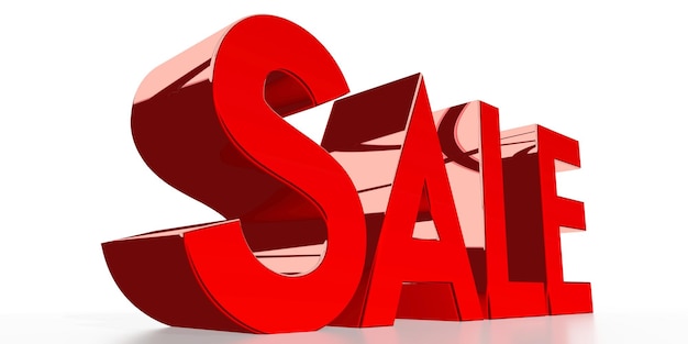 Illustration 3D du concept de vente