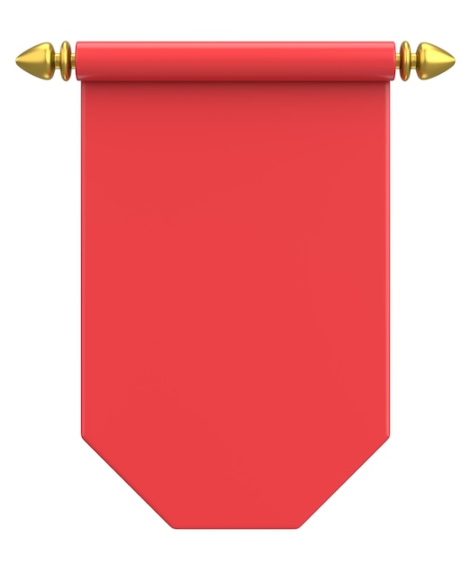 Illustration 3D du drapeau à drapeau