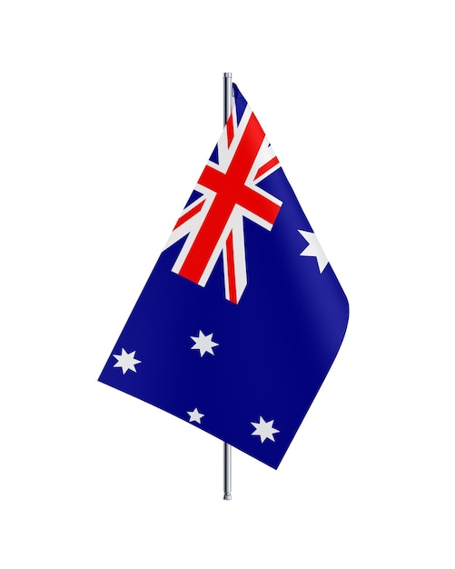 Illustration 3d du drapeau officiel de l'Australie