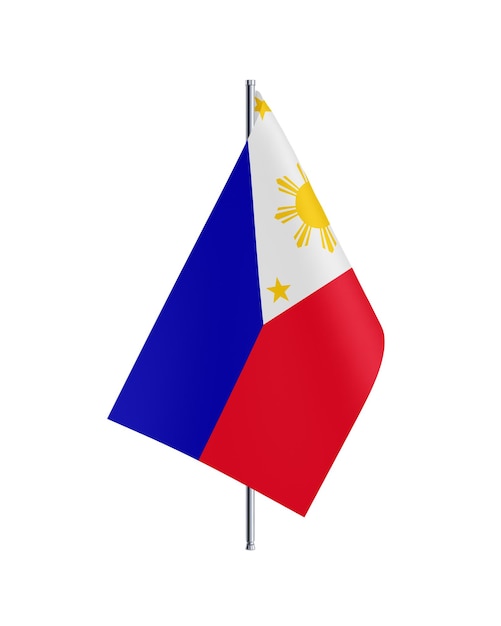 Illustration 3d du drapeau officiel des Philippines