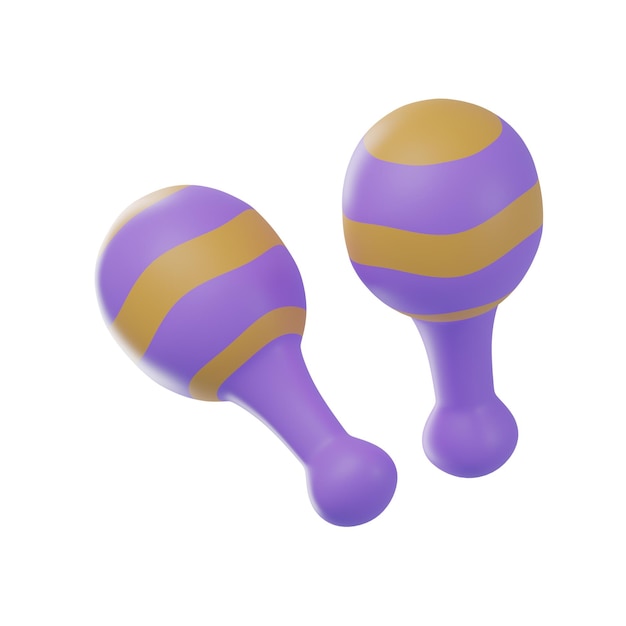 Illustration 3D du maracas