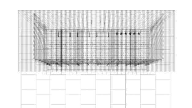 Photo illustration 3d du projet de construction