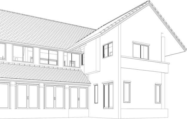 Illustration 3D du projet de construction