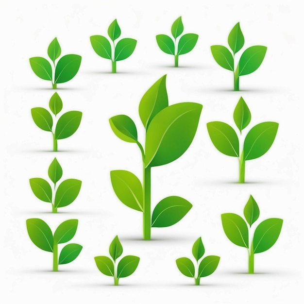 Illustration 3D du vecteur de germination