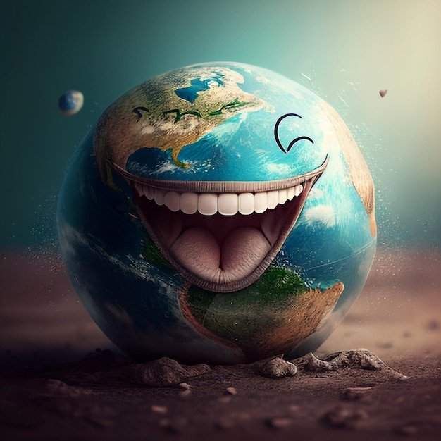 Illustration 3d de l'émoticône smiley de la journée mondiale de l'emoji