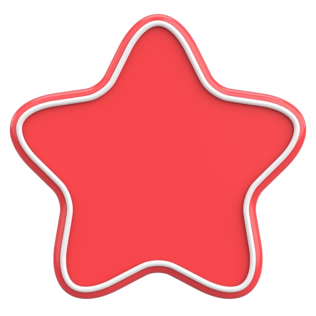 Illustration 3D de l'étiquette de prix en forme d'étoile
