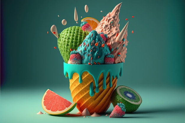 Illustration 3D fantastique de l'élément alimentaire