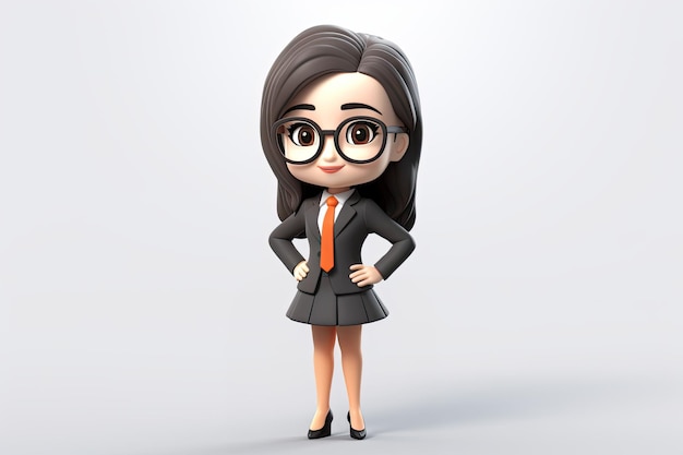 Illustration 3D d'une femme d'affaires