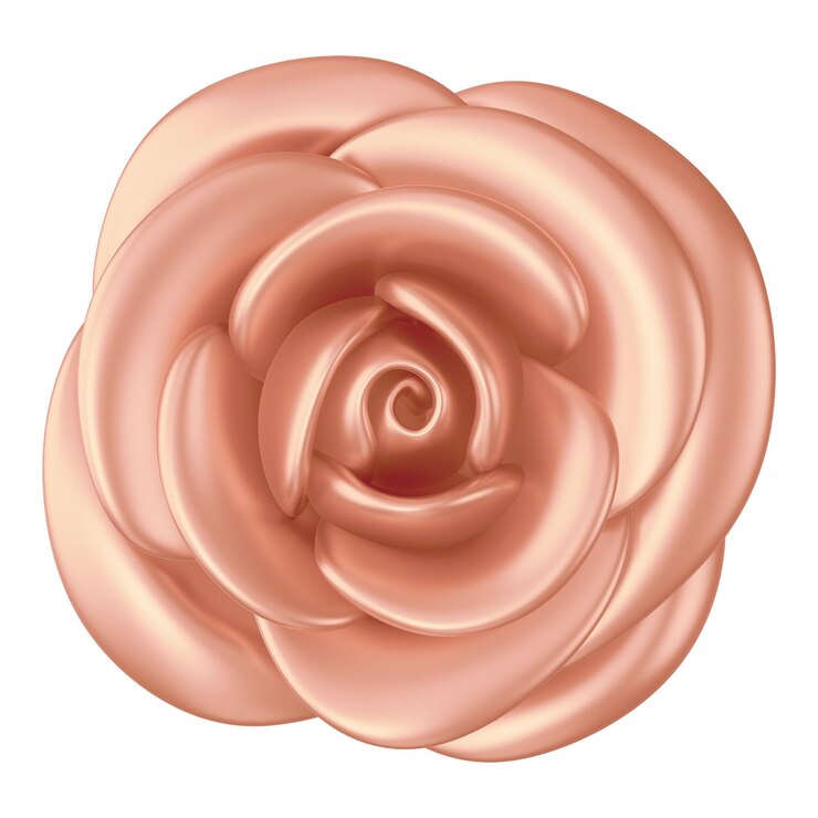 Photo l'illustration 3d d'une fleur rose en or de cuivre png à fond transparent