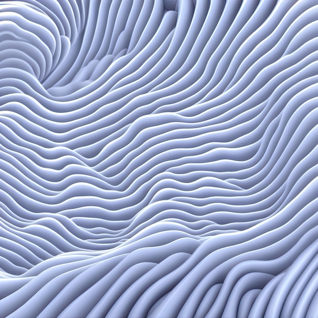 Illustration 3d de fond abstrait vague blanche