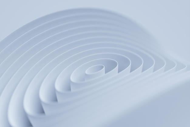 Illustration 3D d'un fond dégradé abstrait blanc avec des lignes imprimées des vagues Texture graphique moderne Motif géométrique