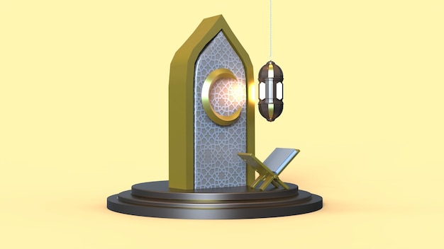 Illustration 3d de fond de Ramadan kareem 3d