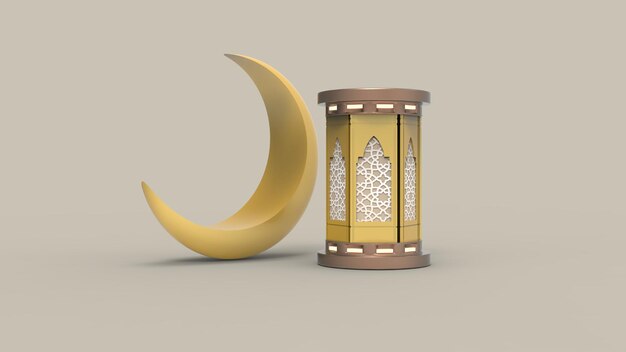 Illustration 3d de fond de Ramadan kareem 3d