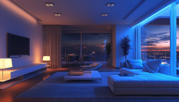 Illustration 3D de l'intérieur de la chambre à coucher