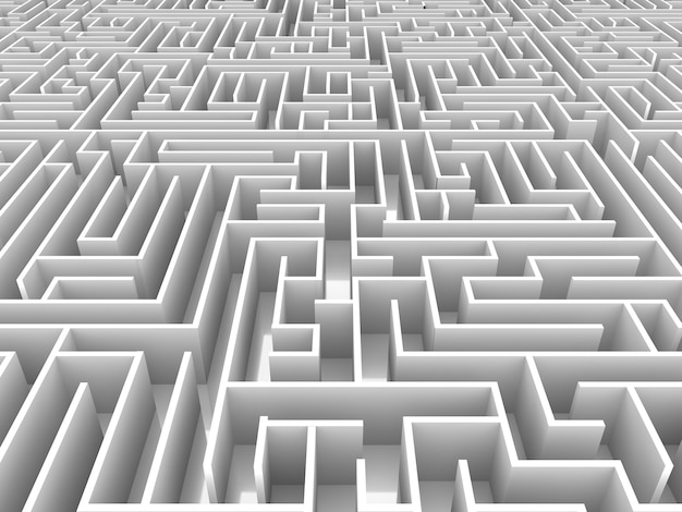 Illustration 3d de labyrinthe sans fin