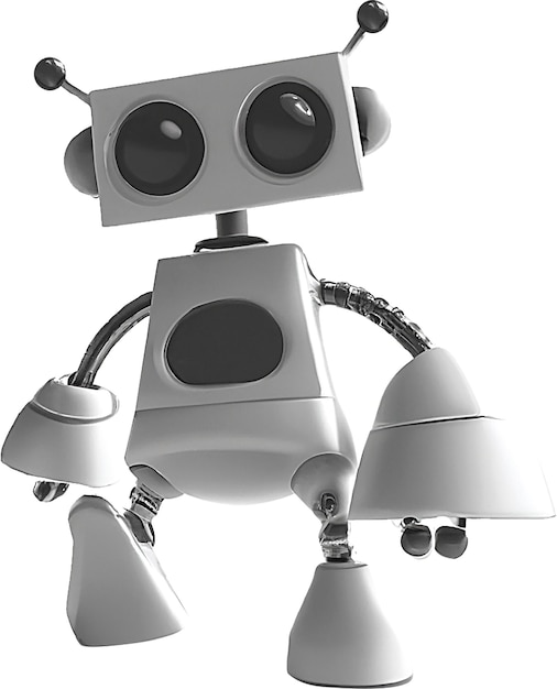 Photo illustration 3d logo de l'icône du robot chatbot conception réaliste isolé sur un fond blanc assistant de robot ai mignon mascotte personnage icône de dessin animé assistant d'affaires