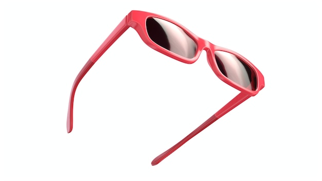 Illustration 3D de lunettes roses isolées