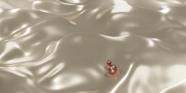Illustration 3d de matériau de soie et de perle de texture de fond rose clair brillant